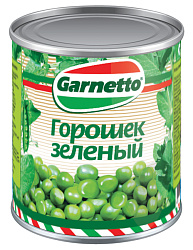 Горошек зеленый GARNETTO ТУ ж/б 300гр/45шт/ТМ Белгородские овощи